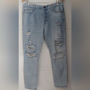 Frame "Le Garcon" Distressed Denim Jeans